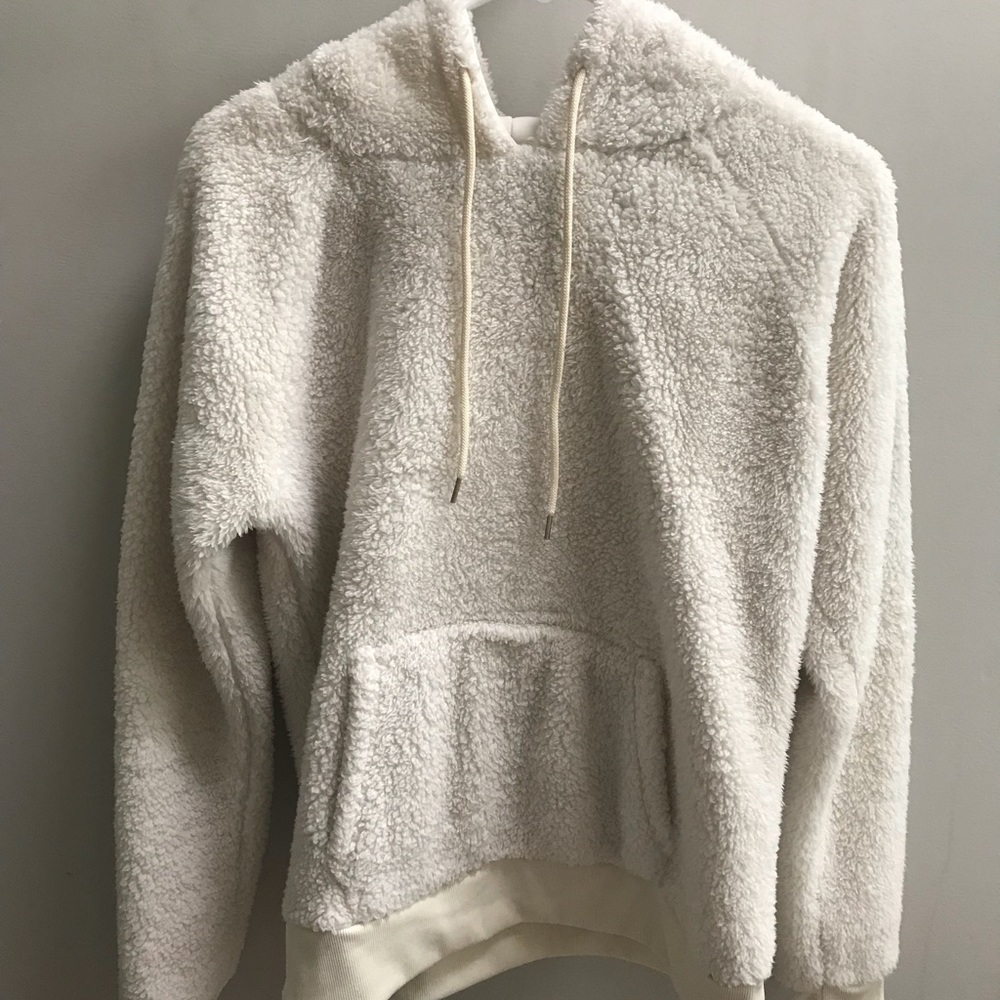 White Fluffy Teddy Bear Hoodie
